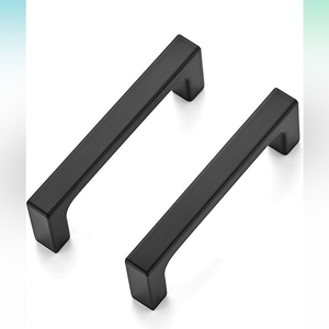 3 1/3 inch pulls matte black‎ pack of 5